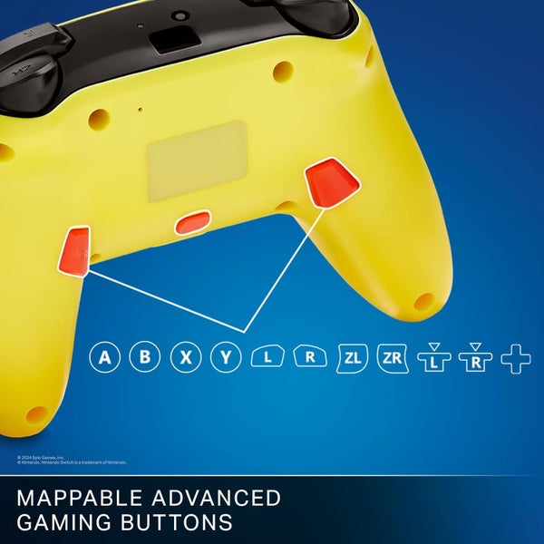 Controller Nintendo Switch PowerA Fortnite Wireless Peely Banana Mapable Buttons63617304965891114