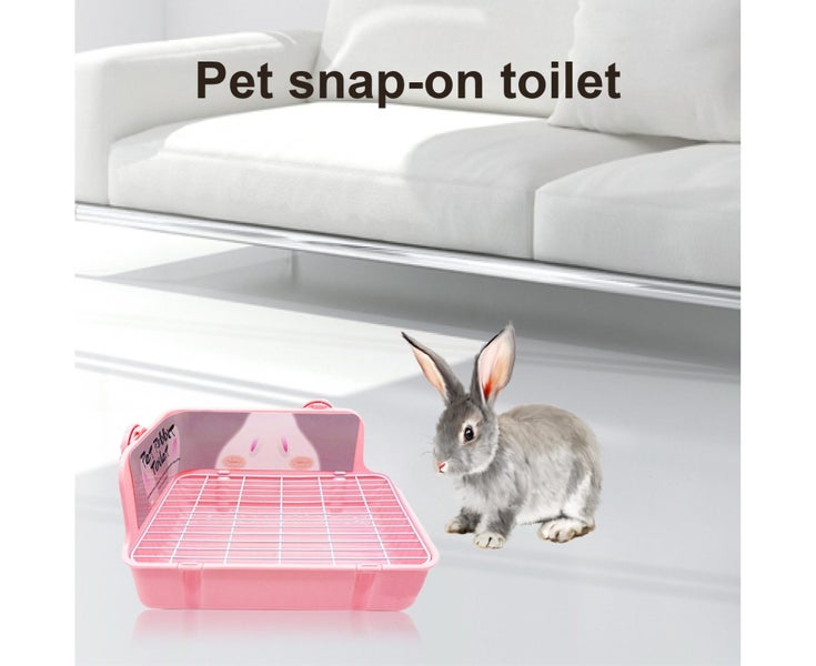 Rabbit Litter Box Bite Resistant Stability Compact Small Animals Litter Beddi Carousel 2