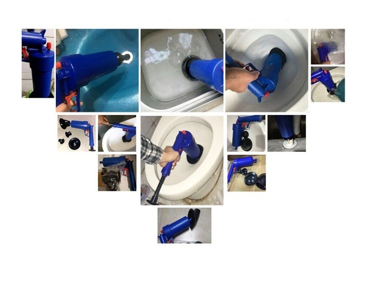 Drain blaster air Powered plunger gun, High Pressure Powerful drain clog remo Carousel 5