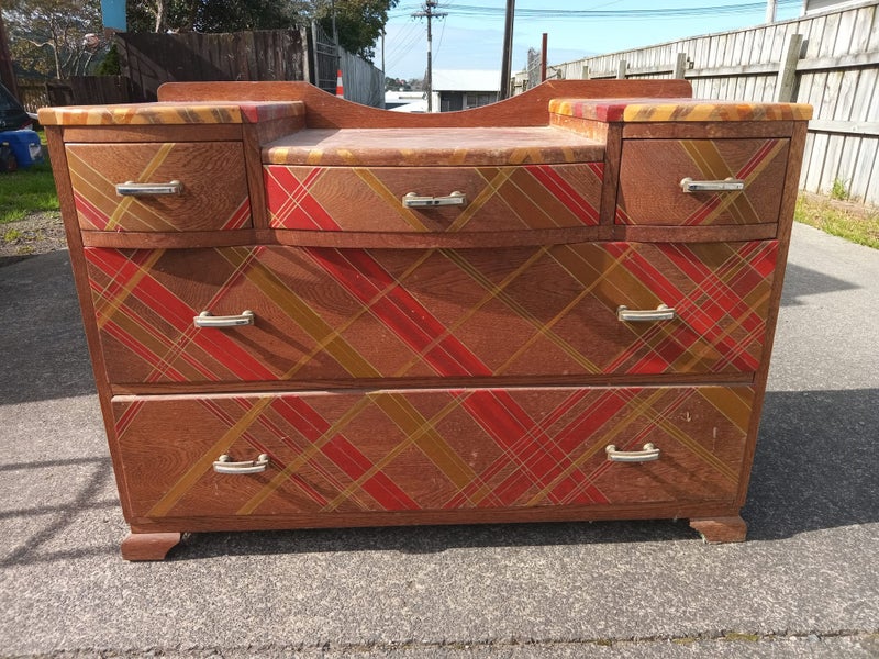 art deco solid wood drawers -- oak ?? Carousel 2