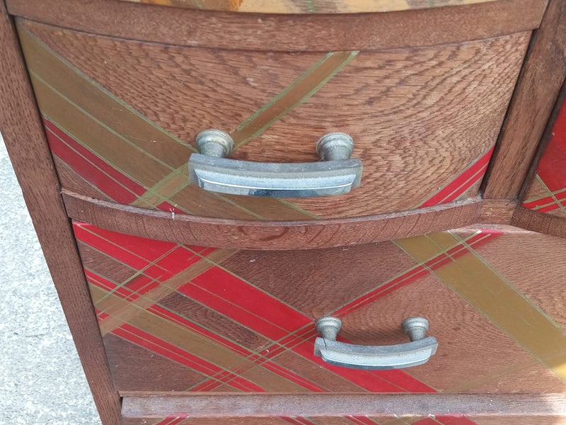 art deco solid wood drawers -- oak ?? Carousel 16