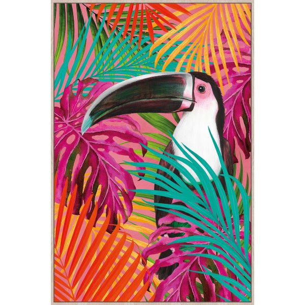 Framed Canvas Art - Toucan Carousel 1
