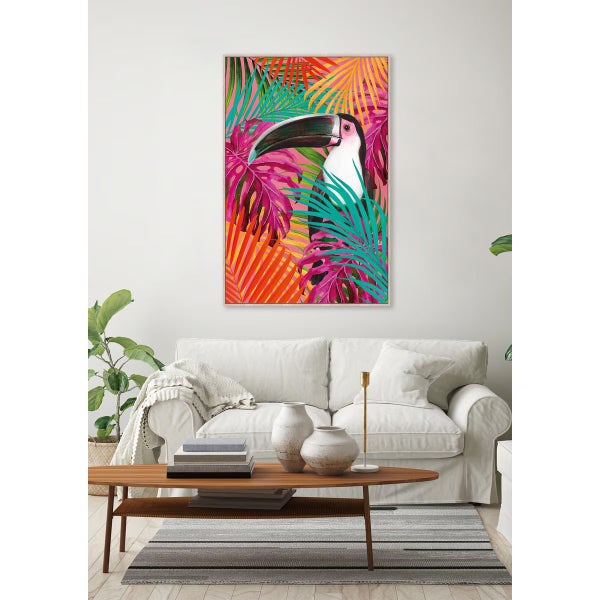 Framed Canvas Art - Toucan Carousel 2