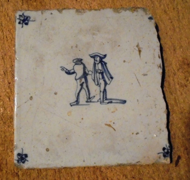 17th CENTURY DUTCH TILE BLUE & WHITE c1675 Carousel 1