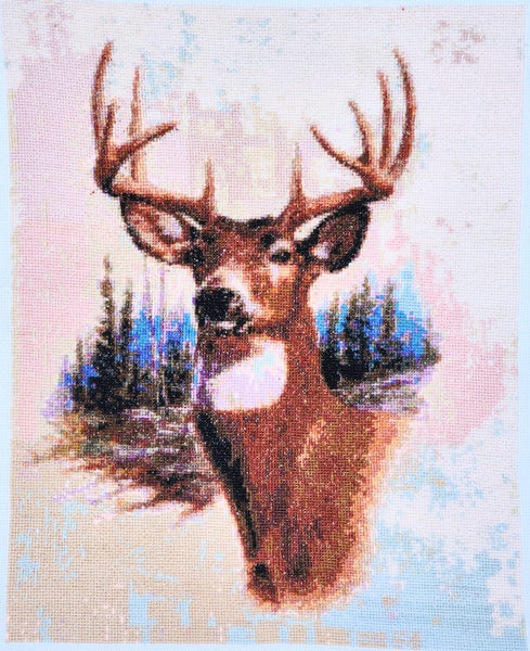 Deer, finished cross stitch picture by Olena Polyakova Carousel 1
