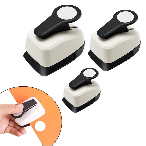 Set of 3Pcs Circle Punch Set Paper Hole Puncher Circle Hole Cutter for Arts C Carousel 1