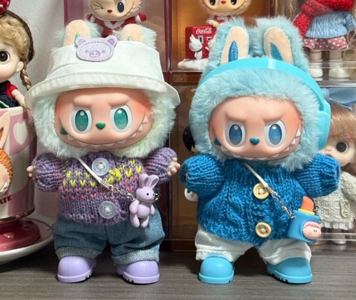 LABUBU Clothes Outfit 17cm,Doll Clothes Set for labubu Carousel 3