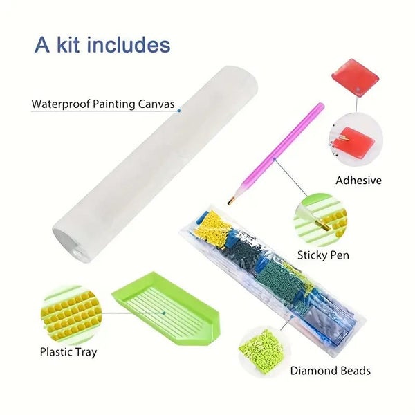 Vibrant Flower Diamond Art Kit 40x40cm - Full Drill Canvas Carousel 4