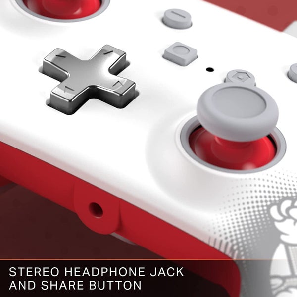 Nintendo Controller PowerA Switch Mario White Wired Controller 3.5mm Audio Jack63615595578115113