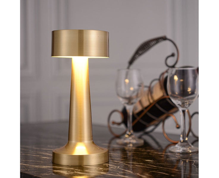 Desk Lamp LED Rechargeable Cordless Touch USB Dimming Table Light-Gold Carousel 5