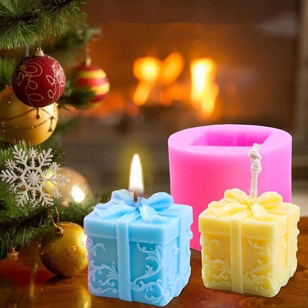 Gift Box Candle Soap Resin Mould Silicone Fondant Cake Mold Carousel 1