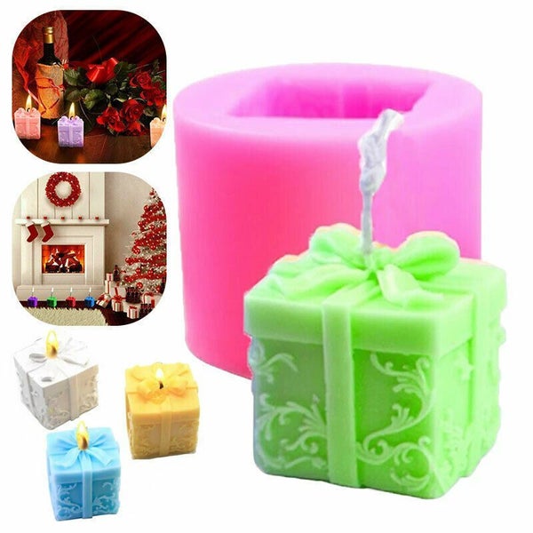 Gift Box Candle Soap Resin Mould Silicone Fondant Cake Mold Carousel 10