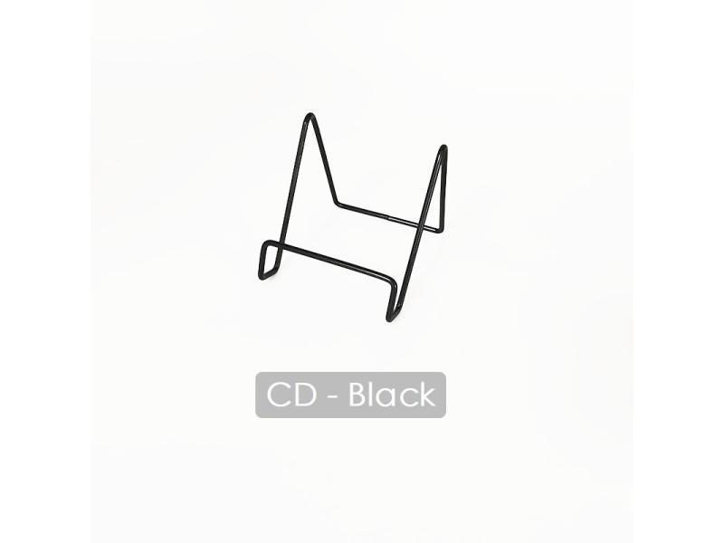 Fashion Black/Gold LP Record CDS Holder Metal Stand For CD LP Vinyl Carousel 1