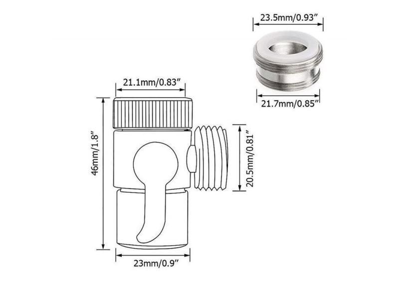1PC Switch Faucet Adapter For Kitchen Sink Toilet Bidet Etc. Carousel 1