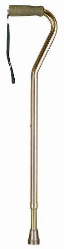 BRAND NEW~ Offset (Swan Neck) Aluminum Cane - BRONZE Carousel 1
