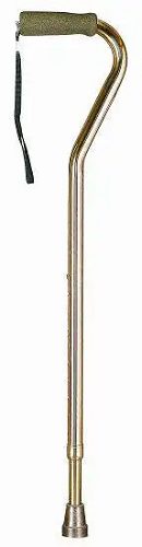 BRAND NEW Offset (Swan Neck) Aluminum Cane - Chrome Carousel 1