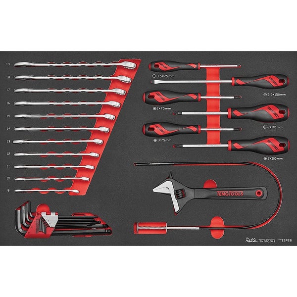 Teng Spanner and Screwdriver Set TTESP28 28 Piece Carousel 1