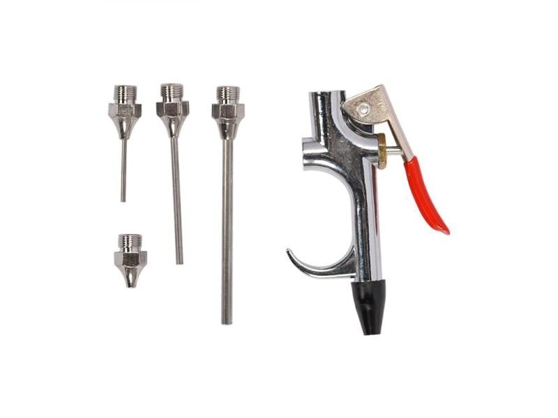 5Pcs/set Air Compressor Blow Gun Metal Tool Air Inlet Kit Spray Blower Carousel 1