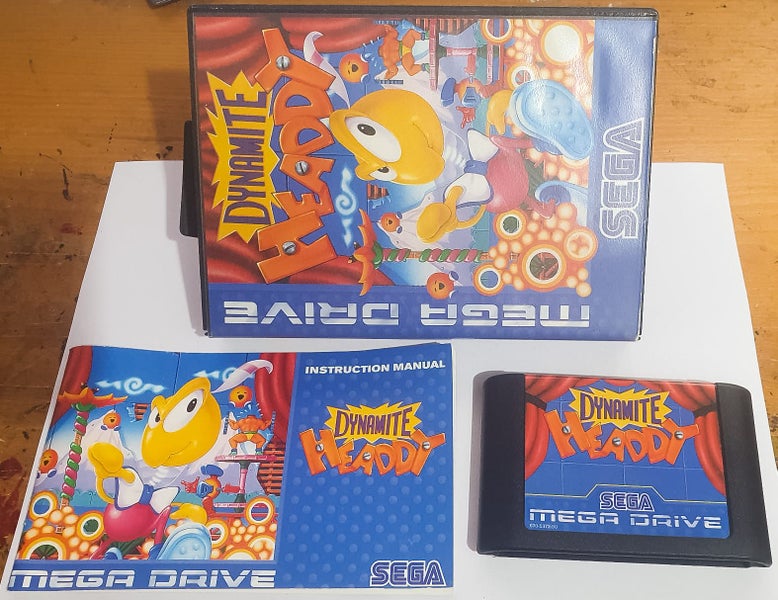 Sega Megadrive Game - Dynamite Headdy. Complete box, manual, cartridge. Treasure Carousel 1