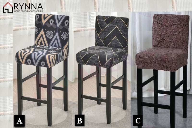 Cafe Bar Stool Covers Stretch Armless Chair Slipcover Spandex 1pc Carousel 1