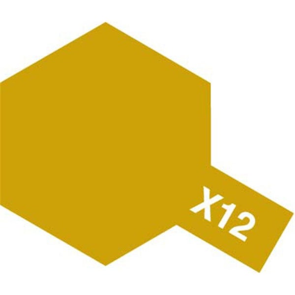 Tamiya X-12 Acrylic Mini Paint - Gold Leaf - 10ml [Tamiya 81512] Carousel 2