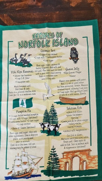 ~" Recipes Of Norfolk Island Vintage Cotton Tea Towel "~ Carousel 2