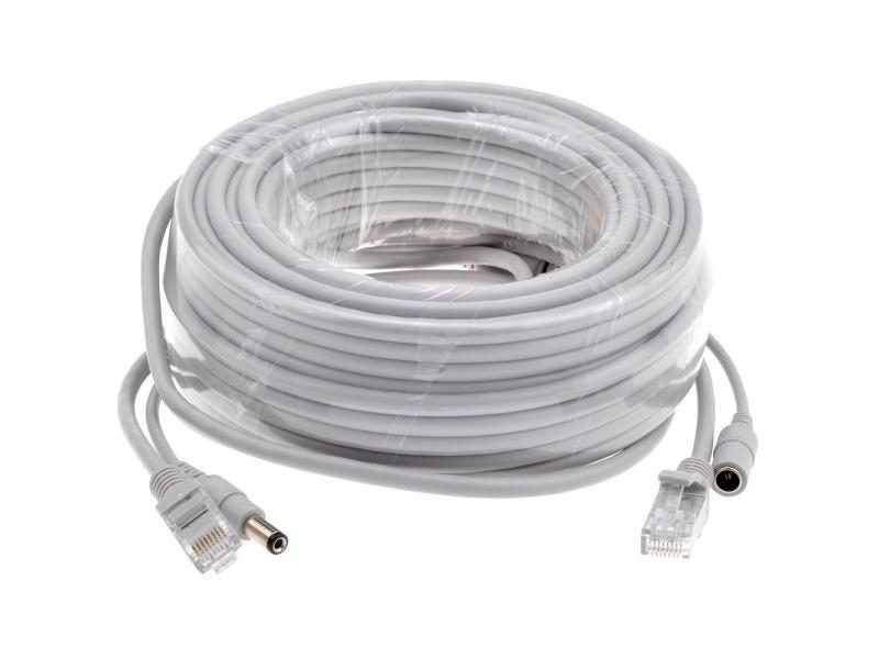 SUCAM 5M/10M/15M/20M/30M Ethernet Cable CAT5/CAT-5e RJ45 DC Power Gray Cables Carousel 1