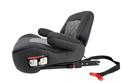 Neeva Half Booster Seat with ISOFIX and Backrest - Black Grey Carousel 2