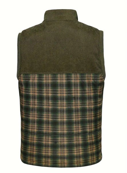 SALE Mens Sz XL or NZ 42 Outdoor Feece Lined Country Design Vest Plaid Zip63617143779330113