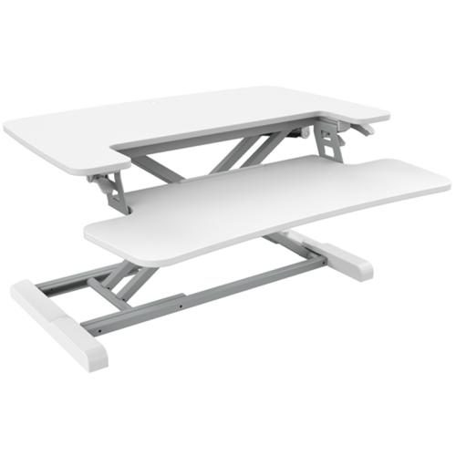 FlexiSpot Eco Ergonomic Deskalator Workstation, - White Work Surface 720x415mm, Carousel 1