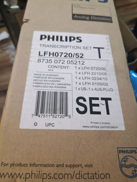 Philips 720 Mini Cassette Desktop Transcriber - New $ Carousel 2