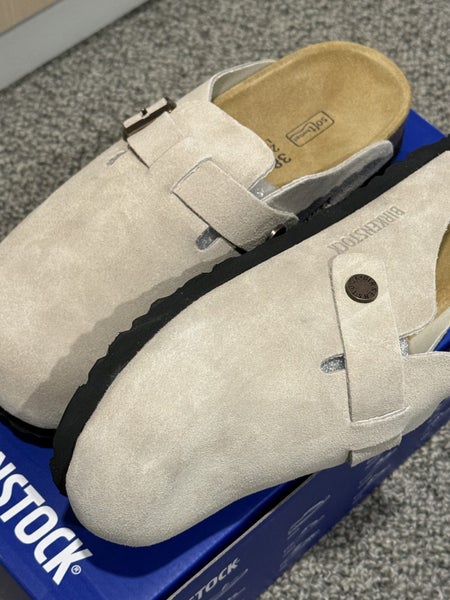 Birkenstock Men’s Clogs - Size EU 38 Grey Suede Carousel 6