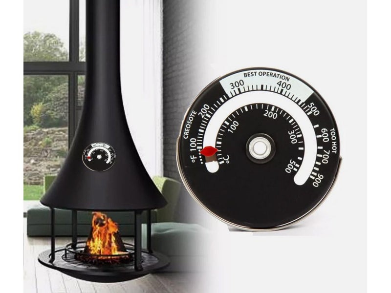 Magnetic Fireplace Stove Thermometer Carousel 16