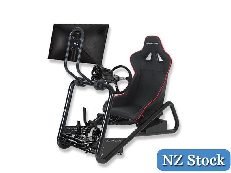 Racing Simulator Cockpit with Seat and Monitor Stand Carousel 2