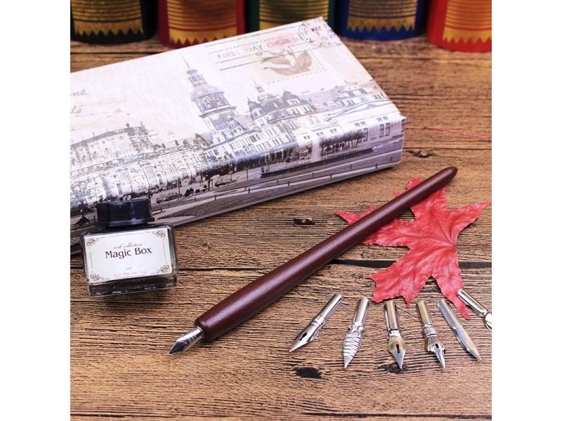 Retro Italy Style Quill Dip Pen Writing Pen Set Carousel 1
