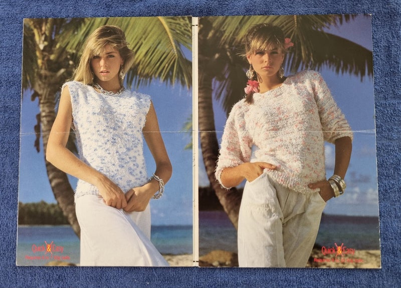RETRO CRUCCI HAND KNITTING PATTERN BOOKS - 21 SUMMER WEIGHT PATTERNS Carousel 19