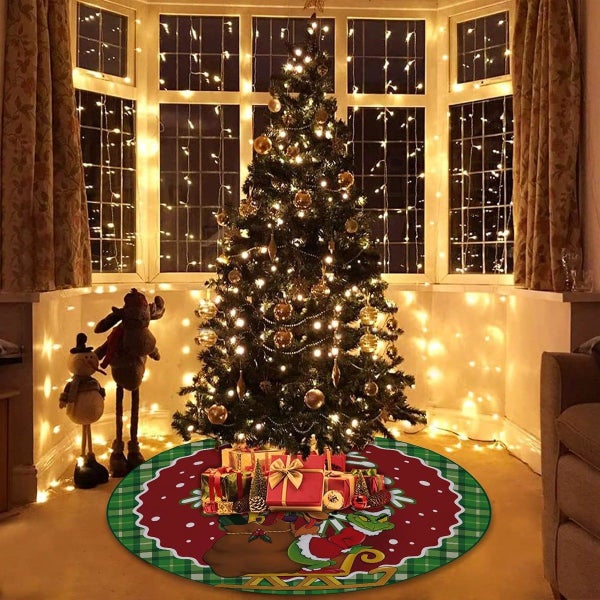 48 Inches Snowflake Dog Gifts Xmas Tree Skirt Christmas Carousel 6