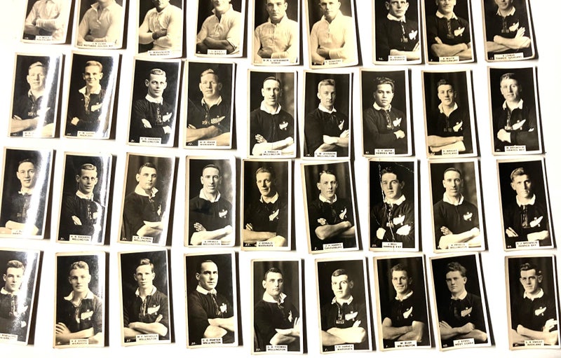 NZ footballers (All Blacks) wills series Cigarette Cards. Carousel 1
