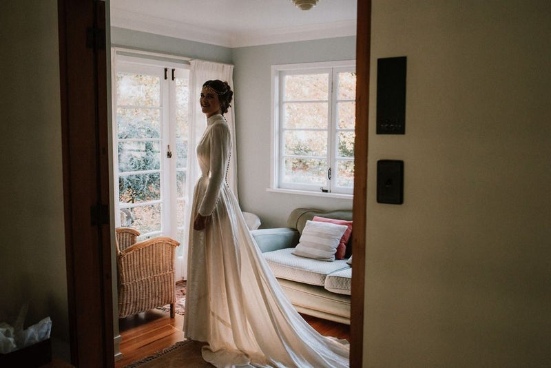 1940s original vintage A-Line wedding dress63616832719363113