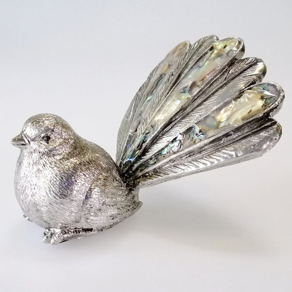 Silver-look Resin Fantail with Paua Highlights Carousel 1