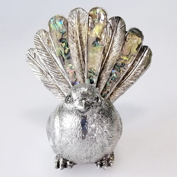 Silver-look Resin Fantail with Paua Highlights Carousel 2
