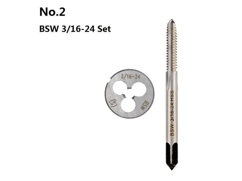 XCAN 2pcs Tap And Die Set Screw Thread Tap Drill HSS Right Hand Plug Tap Die Carousel 1