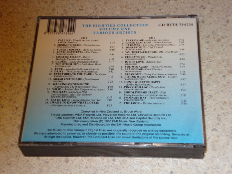 THE 80'S COLLECTION VOLUME ONE *1990 EMI MUSIC NZ LTD 2 CD SET* Carousel 2