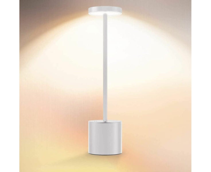 Cordless LED USB Rechargeable Table Lamp (Silver) Carousel 8