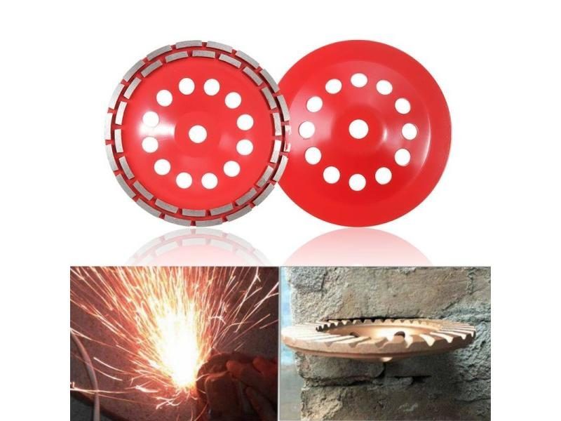 DOERSUP Double Row Diamond Grinding Wheel Disc Bowl Shape Grinding Cup Concrete Carousel 1