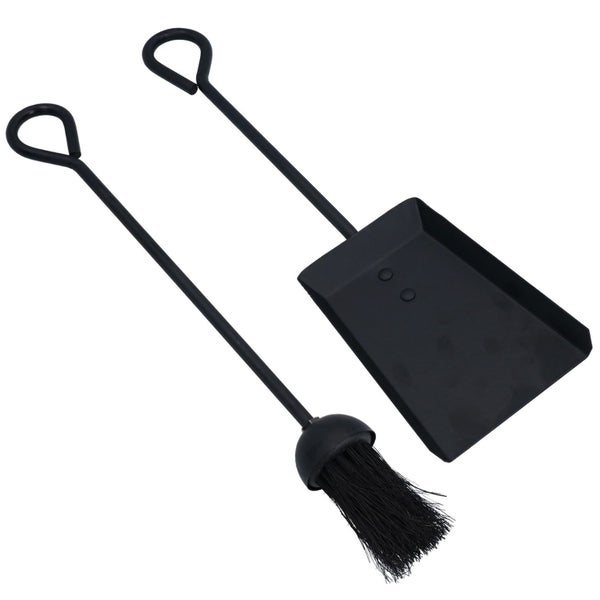 18" Loop Brush & Shovel Shovel Fire Coal Wood Log Burner Steel Metal 450mm Carousel 1