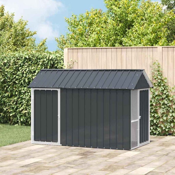 Bird Aviary Anthracite 112X215X141 Cm Steel Aobbkxt Carousel 1