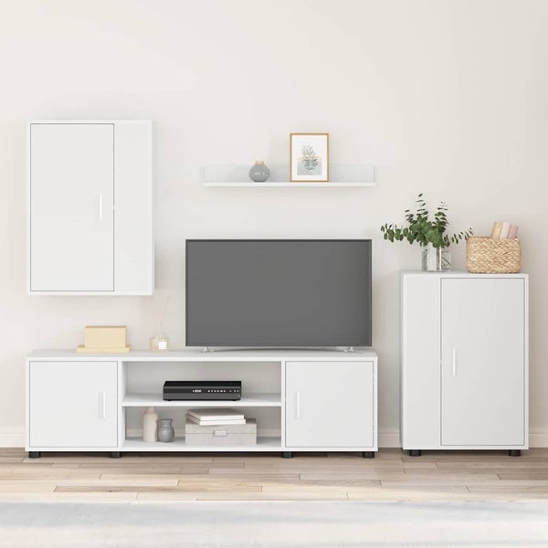 4 Piece Tv Cabinet Set With Shelf Wall-Mounted With Storage With Door Manual ... Carousel 1