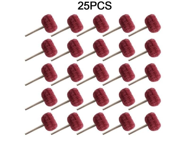 25/50pcs Mini Brush Scouring Pad Abrasive Wheel Nylon Fiber Grinding Sanding Carousel 1