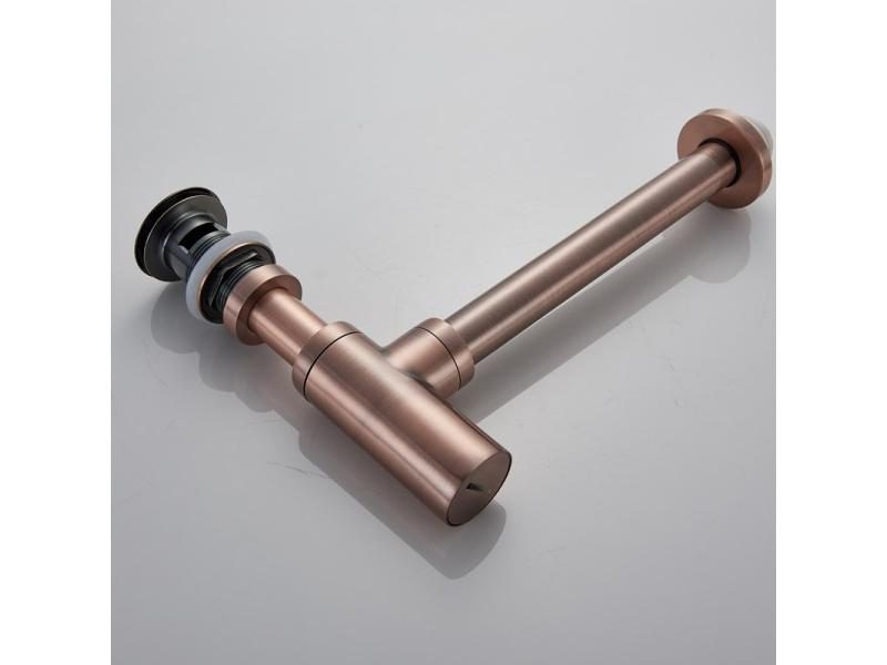 Black Bottle Trap Round Siphon Antique Brass P-TRAP Bathroom Vanity Basin Pipe Carousel 1